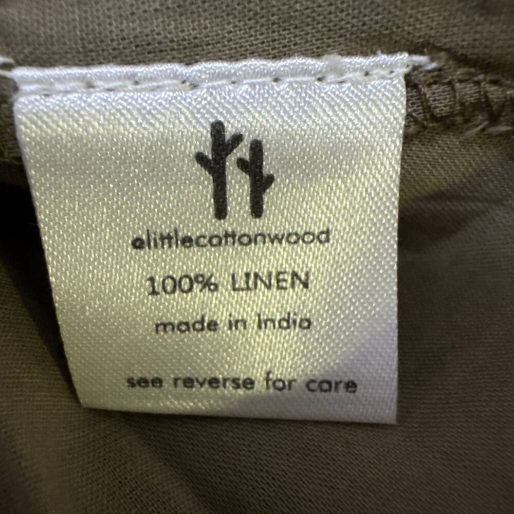 Little Cottonwood 100% LINEN Large Maxi Dress W Pockets Cottage NWT - Picture 4 of 13